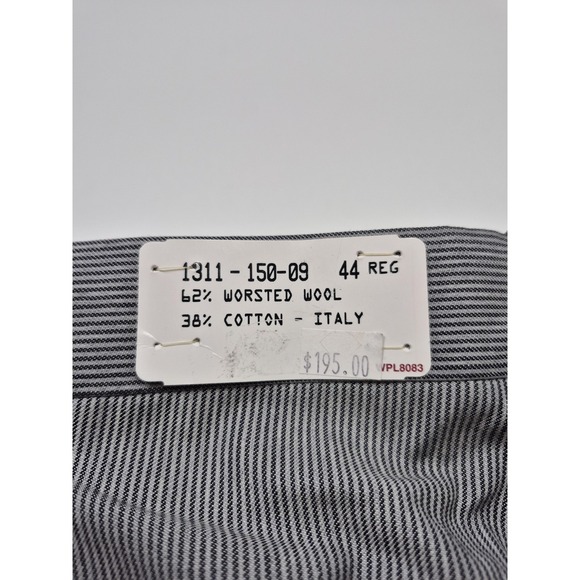 Asher Reserve Dress Pants Mens 44x36 Gray Wool Cotton Pleated Straight USA NWT - Picture 4 of 11